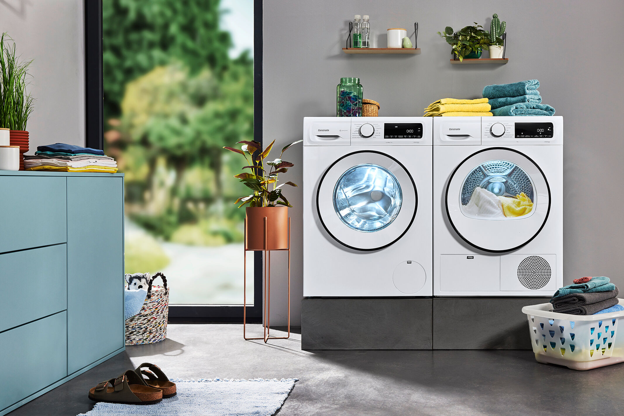 Constructa Energy Waschmaschine Trockner nebeneinander