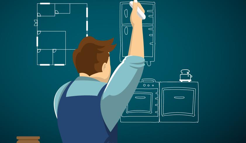 Planung von Küchen - Illustration